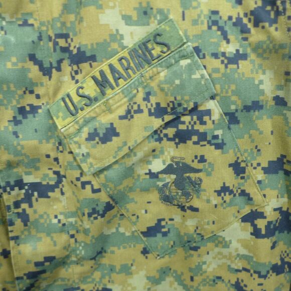 American Apparel Inc Marine Marpat Digital Camo Button Up Jacket Men's Size M - Picture 3 of 7